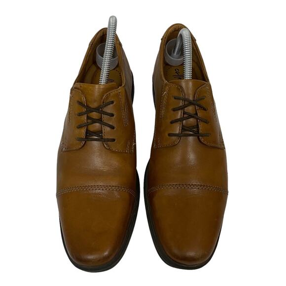 Clarks Tilden Brown Leather Lace Up Oxford Shoes Size 8 main image 7